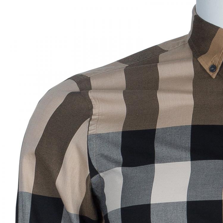 Pre Owned Burberry Men's Novacheck Button Down Shirt S