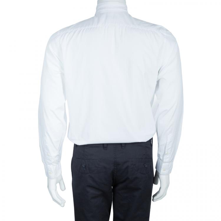 Pre Owned Burberry White Long Sleeve Shirt M