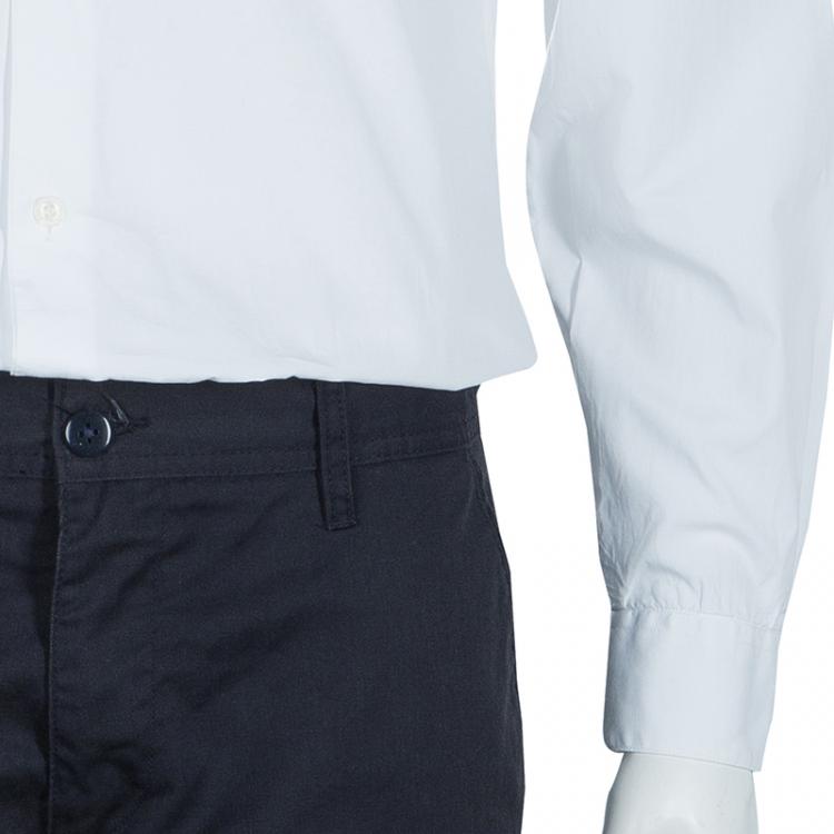 Pre Owned Burberry White Long Sleeve Shirt M
