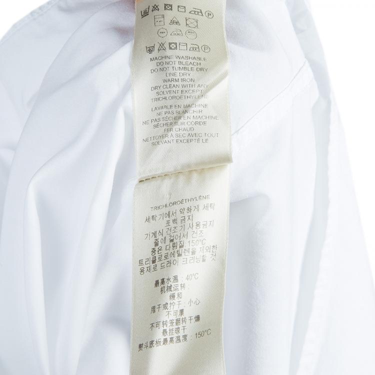 Pre Owned Burberry White Long Sleeve Shirt M