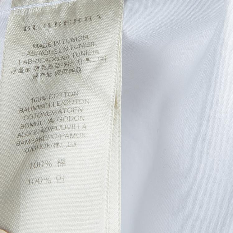 Pre Owned Burberry White Long Sleeve Shirt M