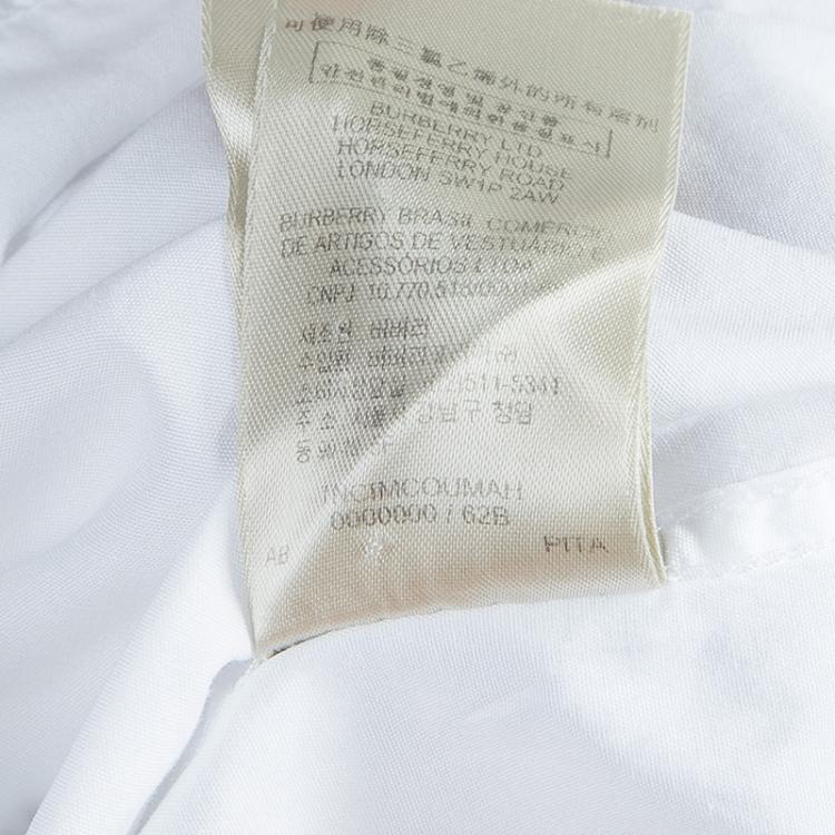 Pre Owned Burberry White Long Sleeve Shirt M