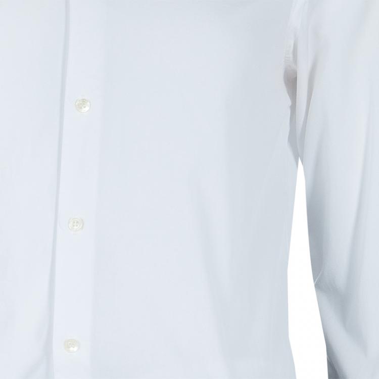 Pre Owned Burberry White Button Down Long Sleeve Tailored Cotton Shirt S