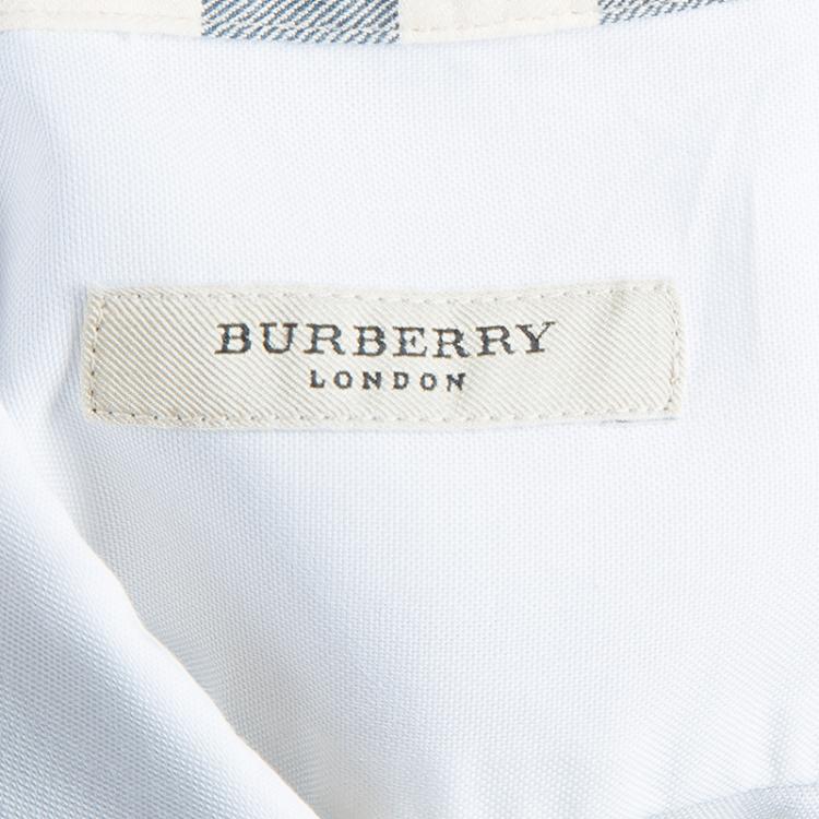 Pre Owned Burberry White Long Sleeve Buttondown Cotton Shirt L