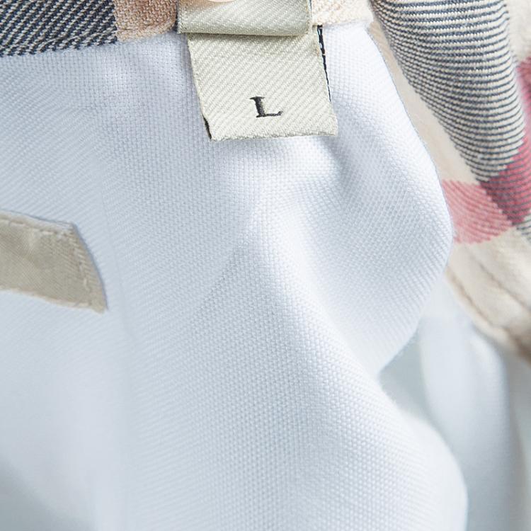 Pre Owned Burberry White Long Sleeve Buttondown Cotton Shirt L
