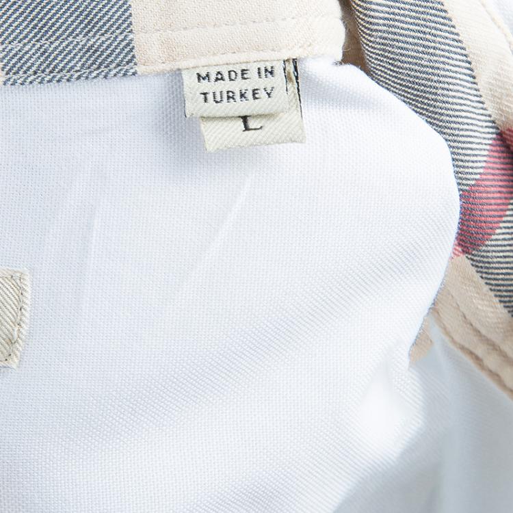 Pre Owned Burberry White Long Sleeve Buttondown Cotton Shirt L
