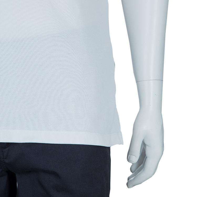 Pre Owned Burberry White Novacheck Collar Polo T-Shirt S