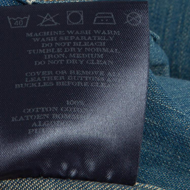 Pre Owned Burberry Indigo Denim Long Sleeve Buttondown Shirt M
