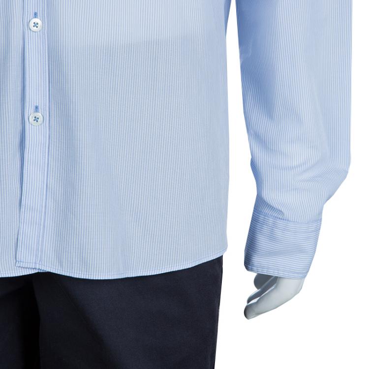 Pre Owned Burberry Blue Striped Long Sleeve Buttondown Cotton Shirt XL