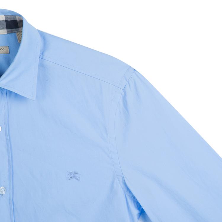 Pre Owned Burberry Blue Long Sleeve Buttondown Cotton Shirt XS