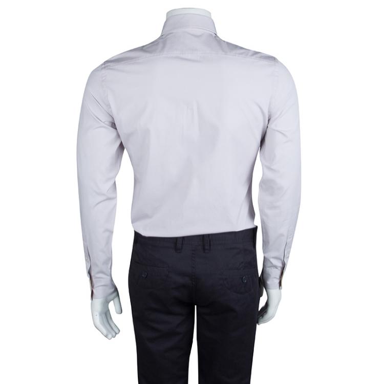Pre Owned Burberry Lavender Long Sleeve Buttondown Cotton Shirt S
