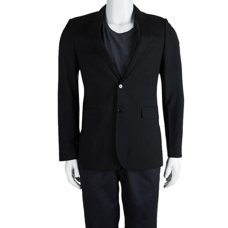 مملوكة مسبقًا Burberry Black Wool Mansell Blazer M