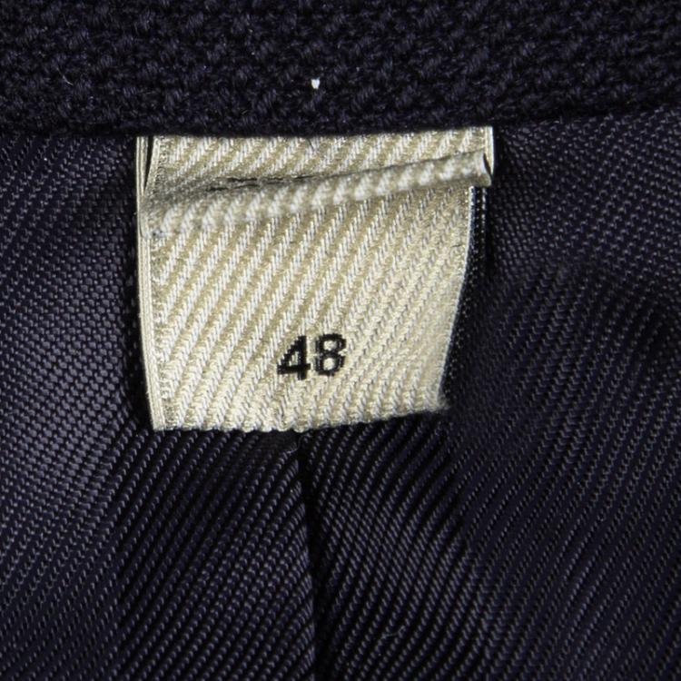 Pre Owned Burberry London Navy Blue Wool Millbank Blazer M