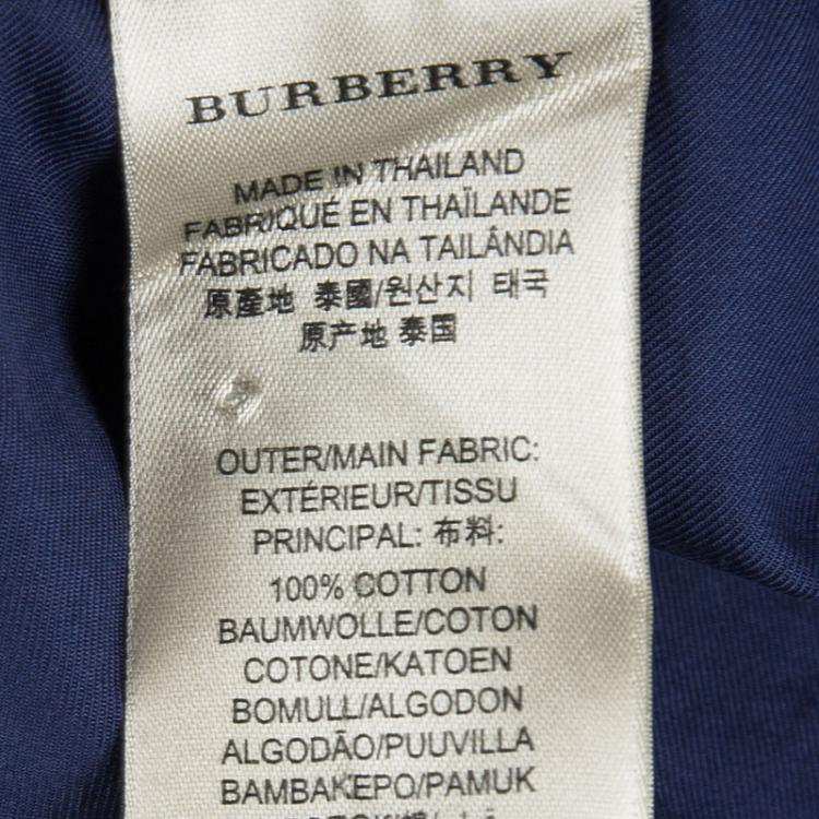 Pre Owned Burberry Brit Blue Checked Cotton Long Sleeve Button Front Shirt S
