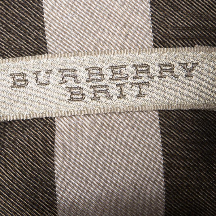 Pre Owned Burberry Brit Brown Nova Check Long Sleeve Button Front Shirt M