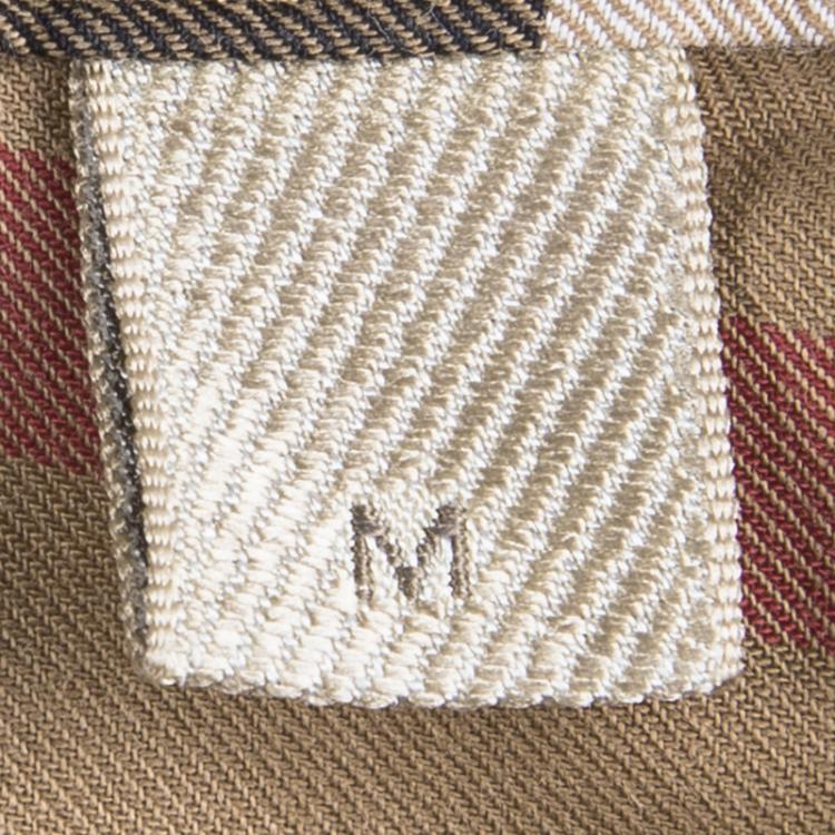 Pre Owned Burberry Brit Brown Nova Check Long Sleeve Button Front Shirt M