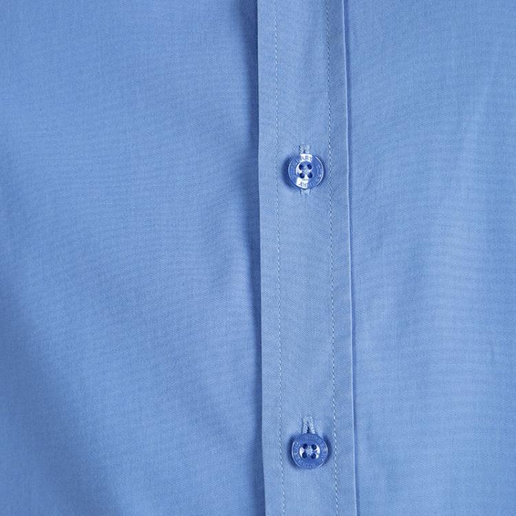 Pre Owned Burberry Brit Blue Cotton Novacheck Detail Button Front Shirt M