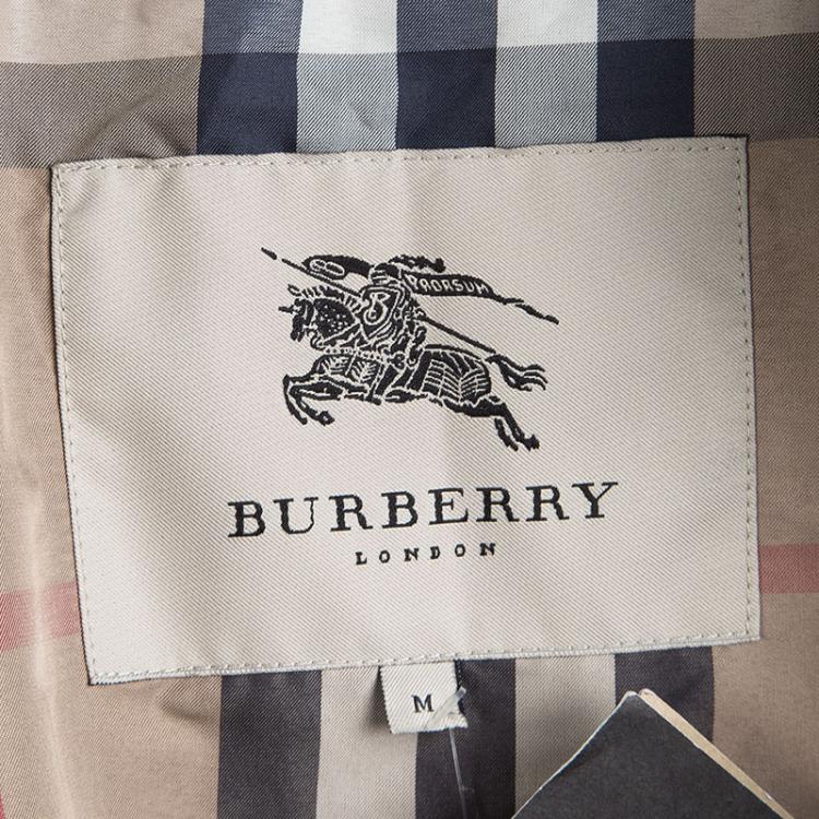 Pre Owned Burberry Brown Long Sleeve Bomber Jacket M