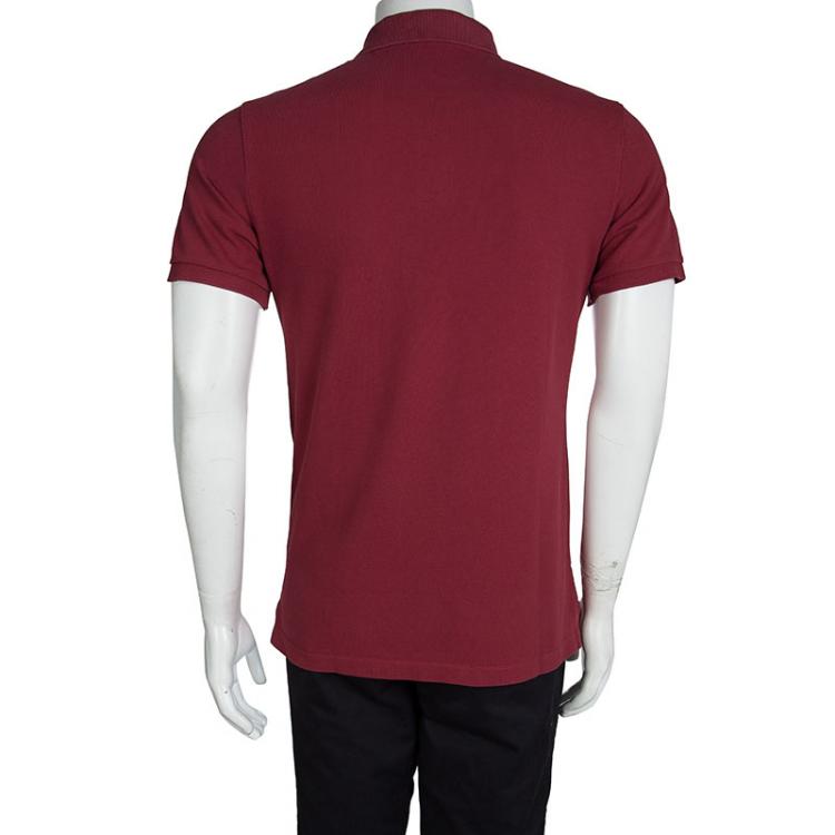 Pre Owned Burberry Brit Red Short Sleeve Polo T-Shirt M