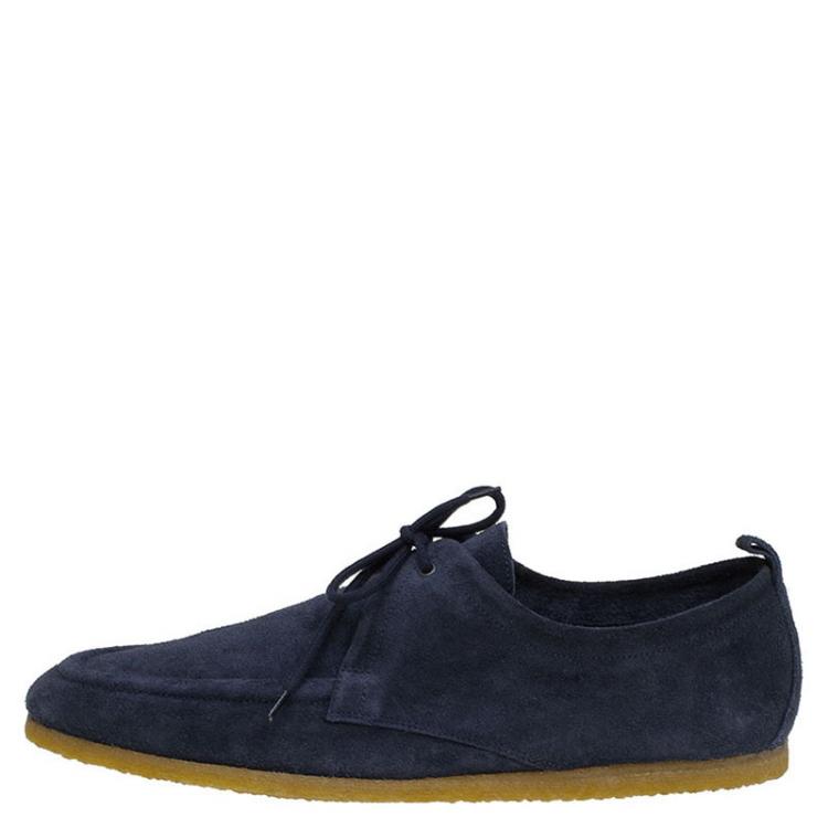 Pre Owned Burberry Navy Blue Suede Tobias Loafers Size 45
