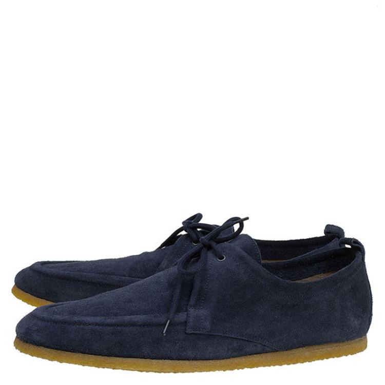 Pre Owned Burberry Navy Blue Suede Tobias Loafers Size 45