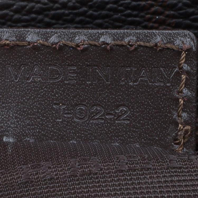 Pre Owned Burberry Brown Smoked Check PVC Document Case