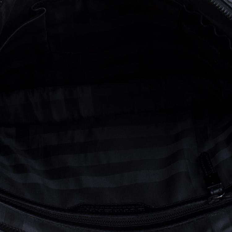 Pre Owned Burberry Black Leather Briefcase