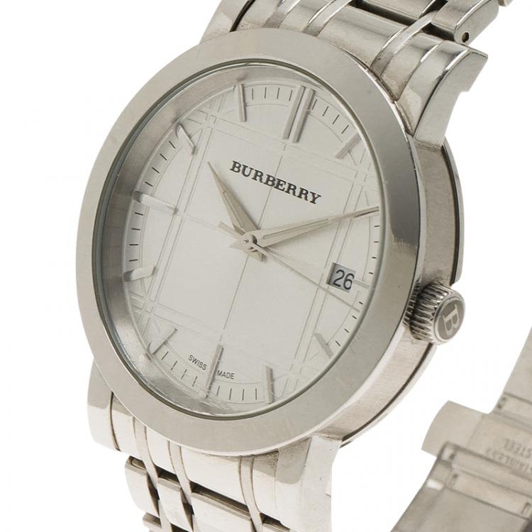 Burberry Silver Stainless Steel BU1350 Men's Wristwatch 38MM Burberry | TLC