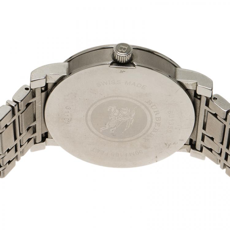 مملوكة مسبقًا Burberry Silver Stainless Steel BU1350 Men's Wristwatch 38MM
