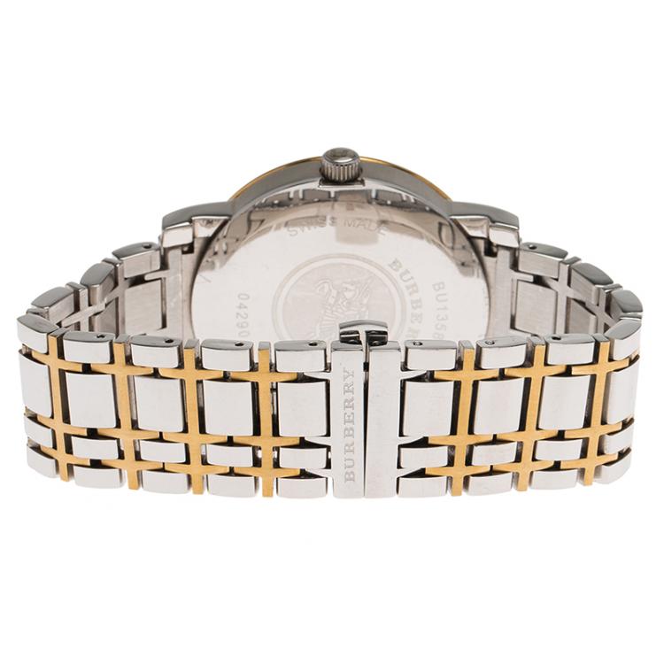 Pre Owned Burberry Silver Stainless Steel BU1350 Men's Wristwatch 38MM