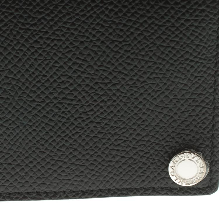 Pre Owned Bvlgari Black Leather Card Holder