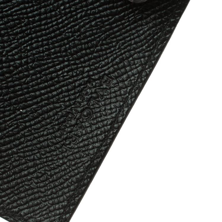 Pre Owned Bvlgari Black Leather Card Holder