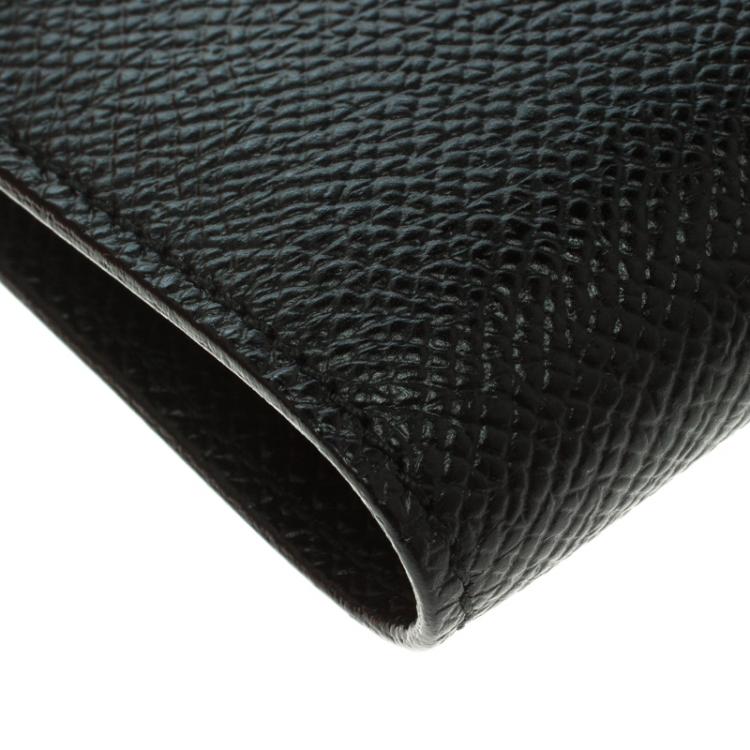 Pre Owned Bvlgari Black Leather Card Holder