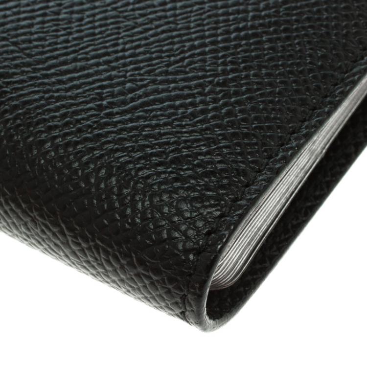 Pre Owned Bvlgari Black Leather Card Holder