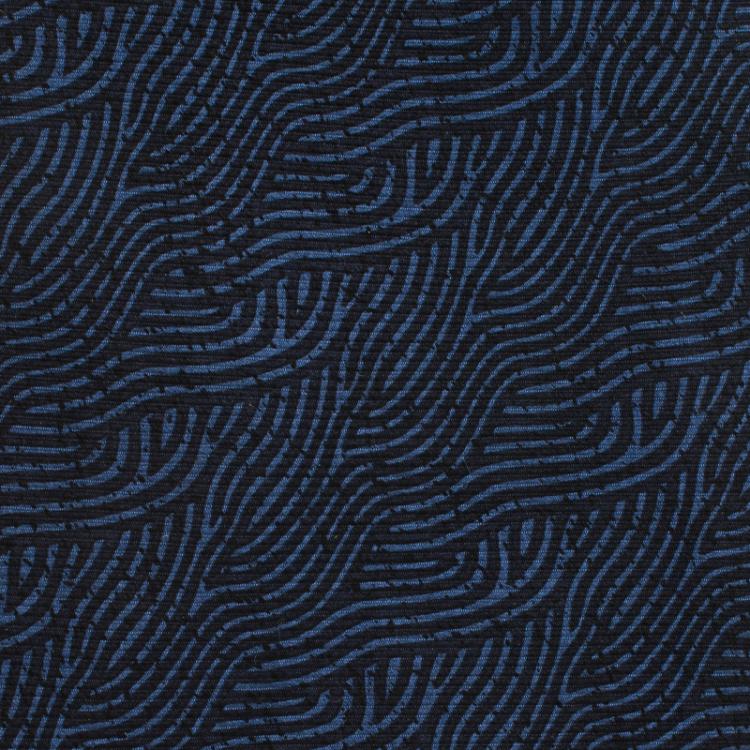 Pre Owned Bvlgari Blue Wave Printed Silk Tie