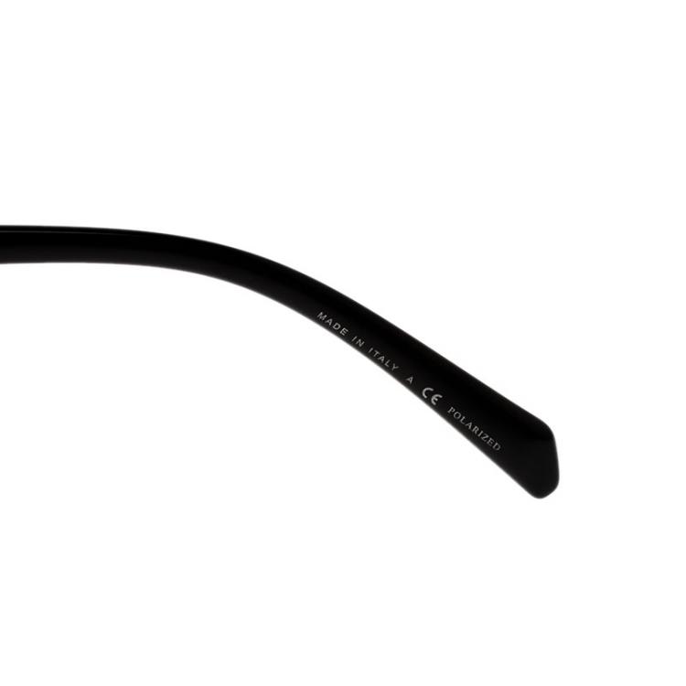 Pre Owned Bvlgari 5026K Black & Gold Plated Polarized Aviators