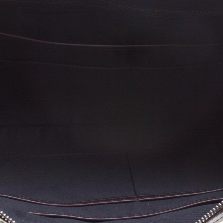 Pre Owned Bvlgari Dark Brown Leather Briefcase