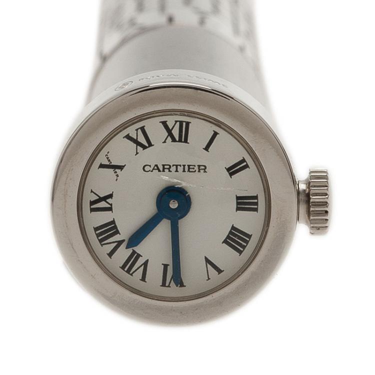 Pre Owned Cartier Perpetual Calendar Clock  Ballpoint Pen Limited Edition