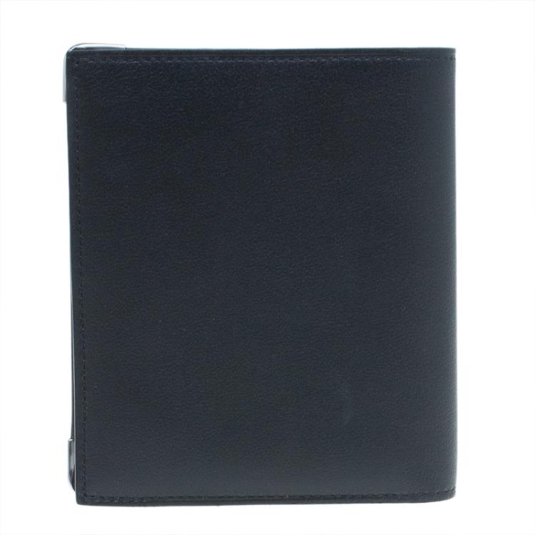 Pre Owned Cartier Black Leather Must De Cartier Multiple Wallet