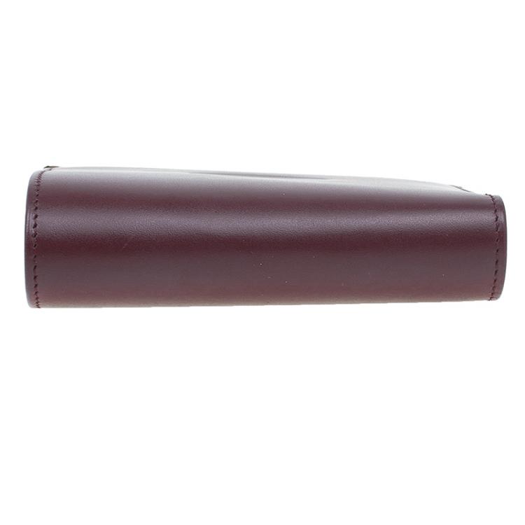 مملوكة مسبقًا Cartier Burgundy Calfskin Must De Cartier Wallet