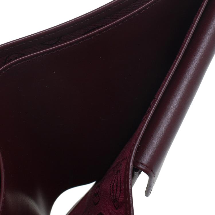 مملوكة مسبقًا Cartier Burgundy Calfskin Must De Cartier Wallet