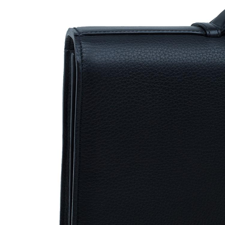 Pre Owned Cartier Black Leather Pasha Briefcase