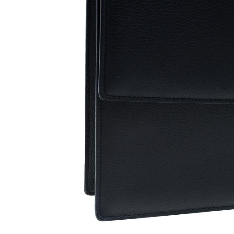 Pre Owned Cartier Black Leather Pasha Briefcase