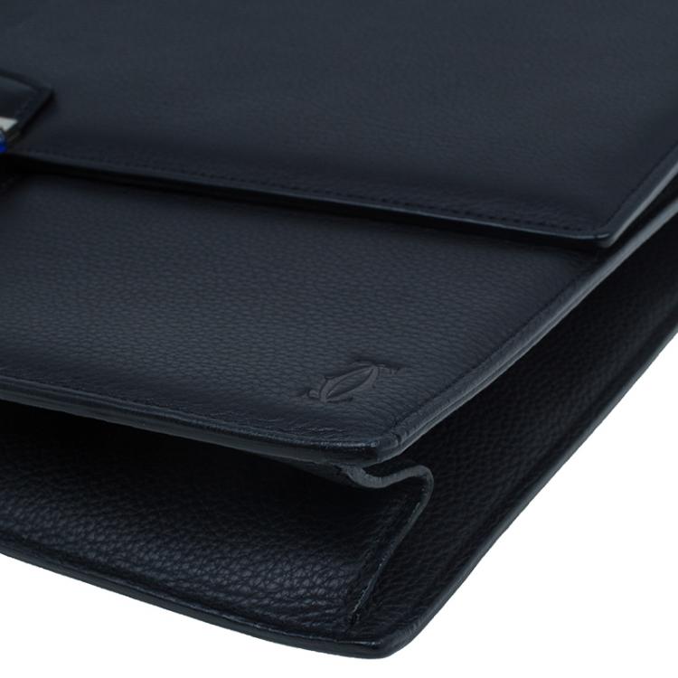 Pre Owned Cartier Black Leather Pasha Briefcase