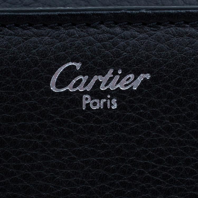 Pre Owned Cartier Black Leather Pasha Briefcase