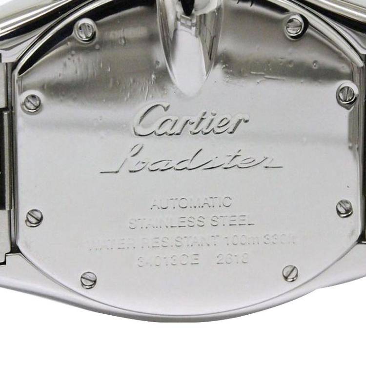 Pre Owned Cartier Silver Stainless Steel Roadster Men's Wristwatch 42MM