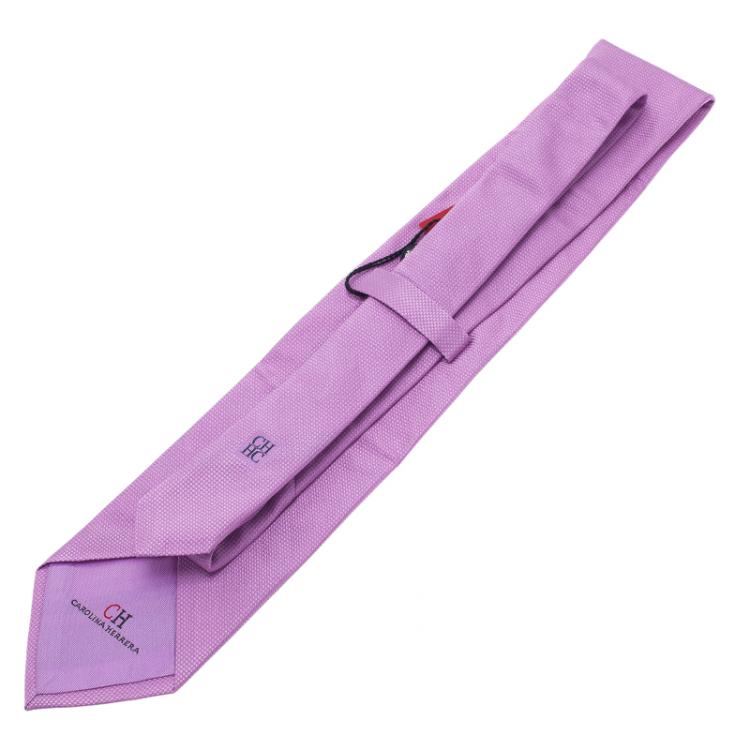 Pre Owned CH Carolina Herrera Purple Silk Tie
