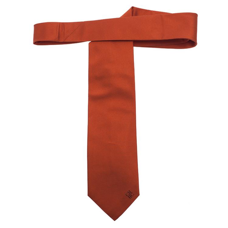 Pre Owned CH Carolina Herrera Orange Tie