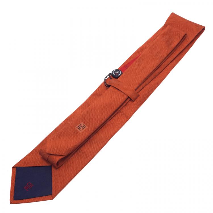 Pre Owned CH Carolina Herrera Orange Tie