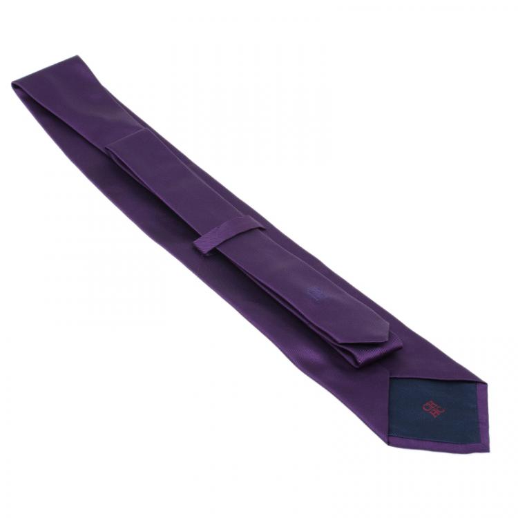 Pre Owned CH Carolina Herrera Purple Silk Tie